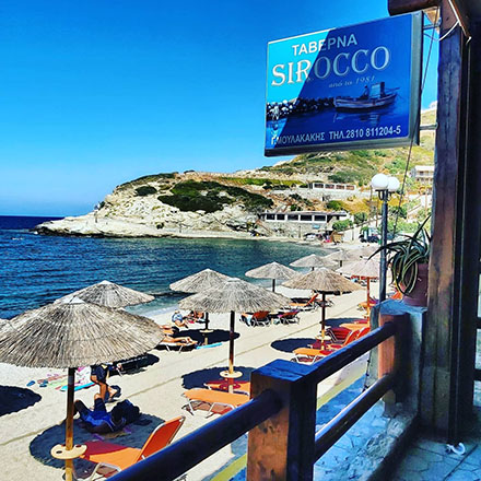 Fish tavern Sirocco in Lygaria Agia Pelagia Crete